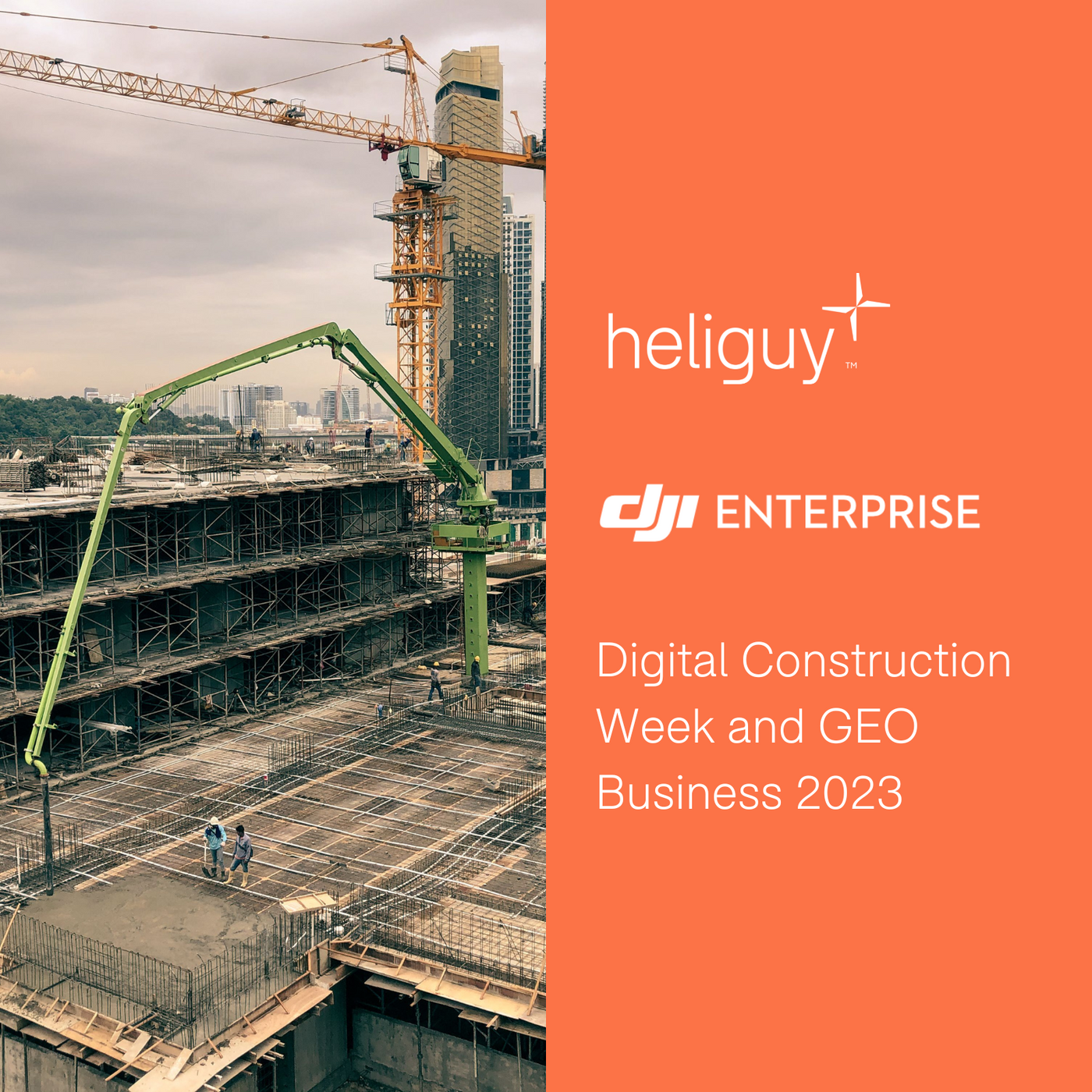 Heliguy And DJI Partner For Digital Construction Week And GEO Business 2023